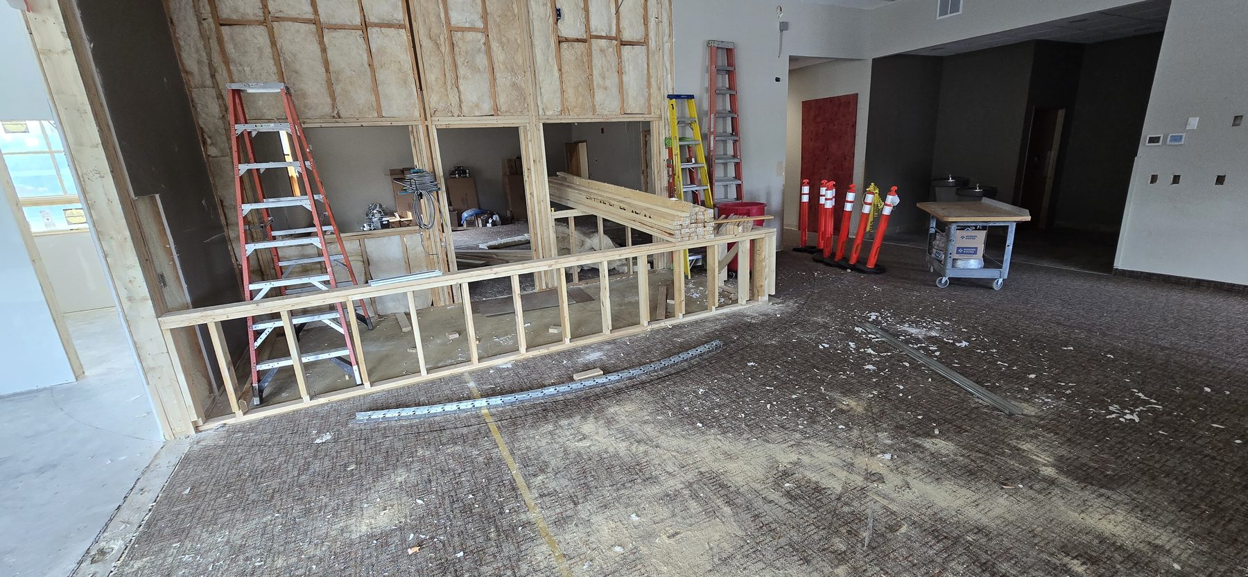 Tenant improvement rough framing and commercial buildout prep by Finishing Touch, LLC in St. Paul, MN